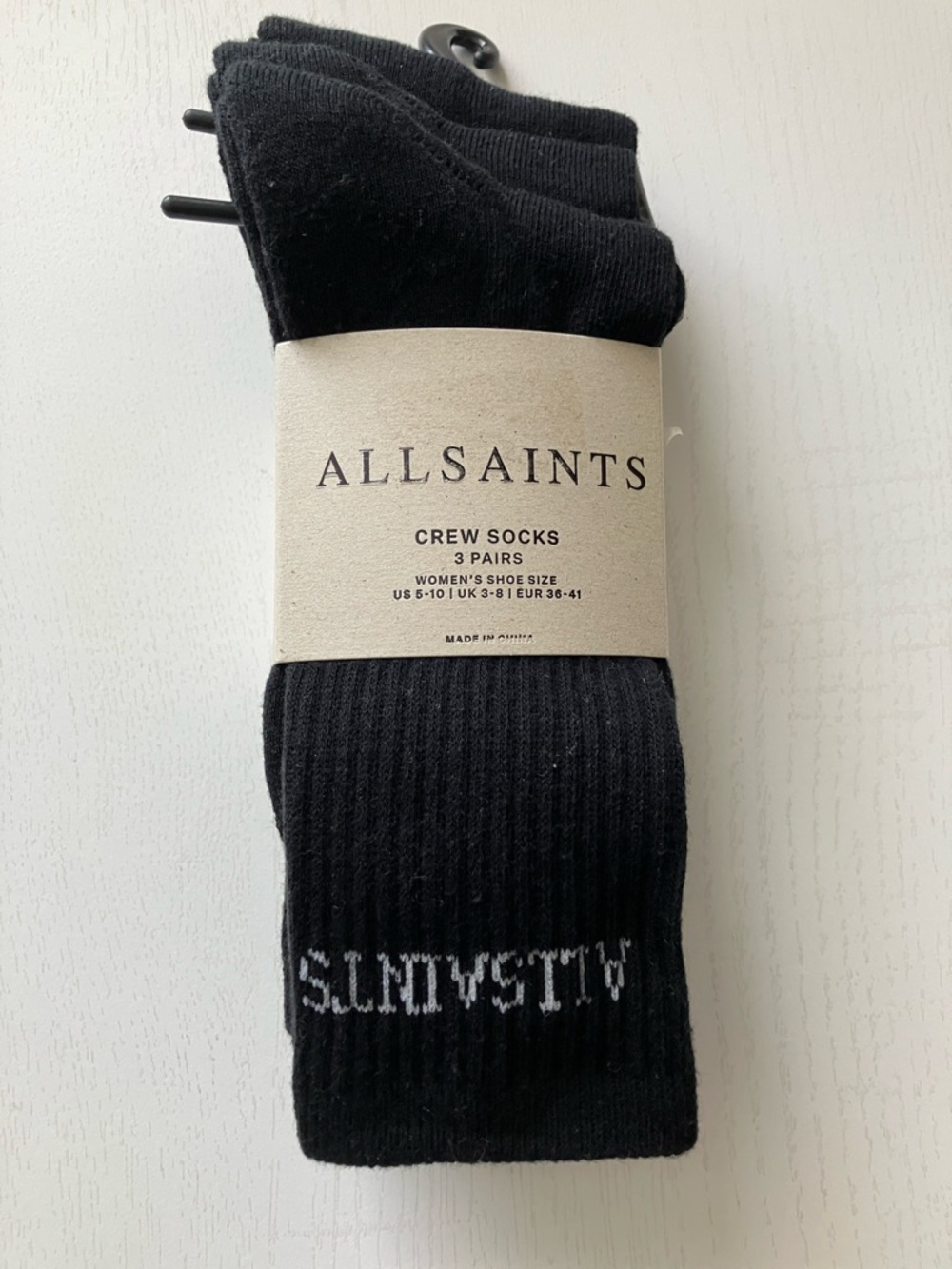 All Saints Crew Socks (3 Pairs) Size 5-10 
NWT